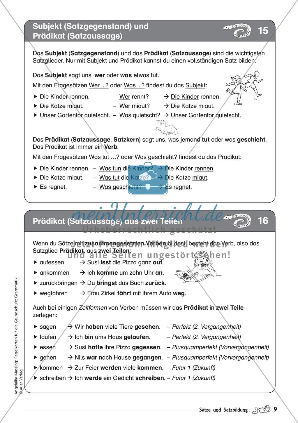 Regelkarten Grammatik: Sätze und Satzbildung Preview 11