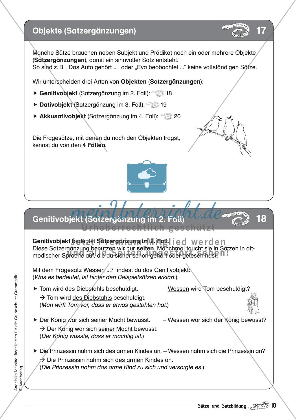 Regelkarten Grammatik: Sätze und Satzbildung Preview 12