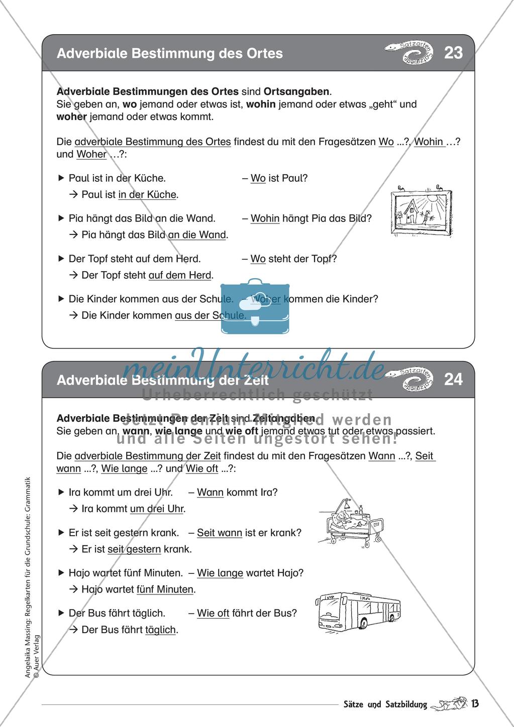 Regelkarten Grammatik: Sätze und Satzbildung Preview 15