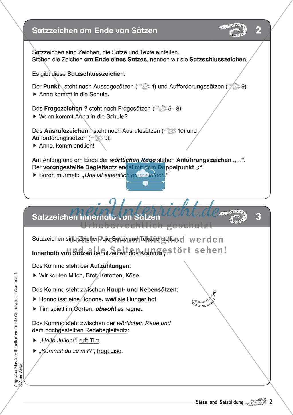 Regelkarten Grammatik: Sätze und Satzbildung Preview 4