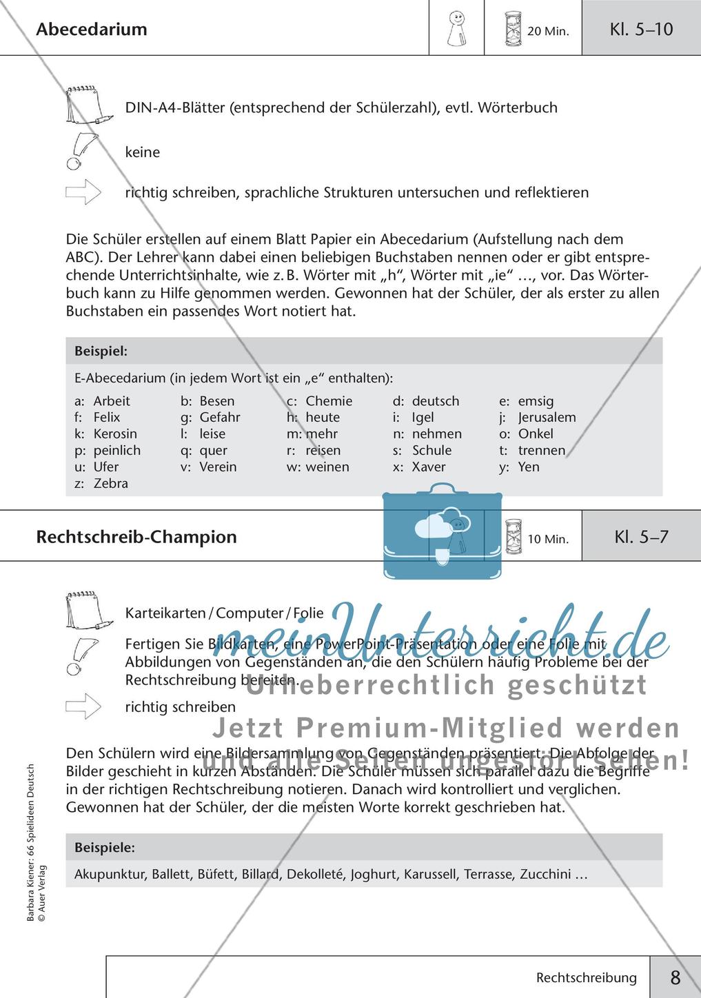 Spielideen: Schreiben und Rechtschreibung Preview 10