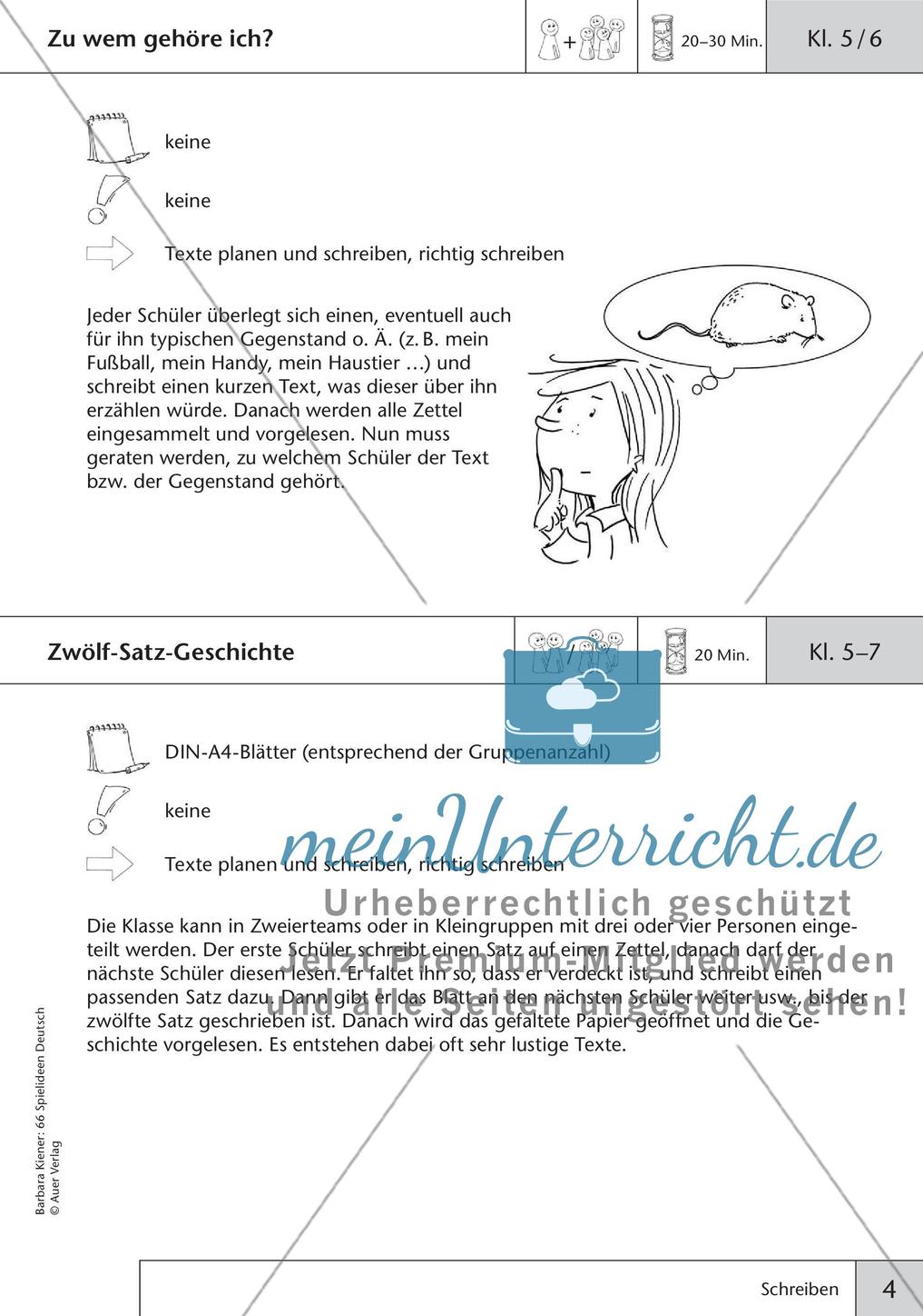 Spielideen: Schreiben und Rechtschreibung Preview 6