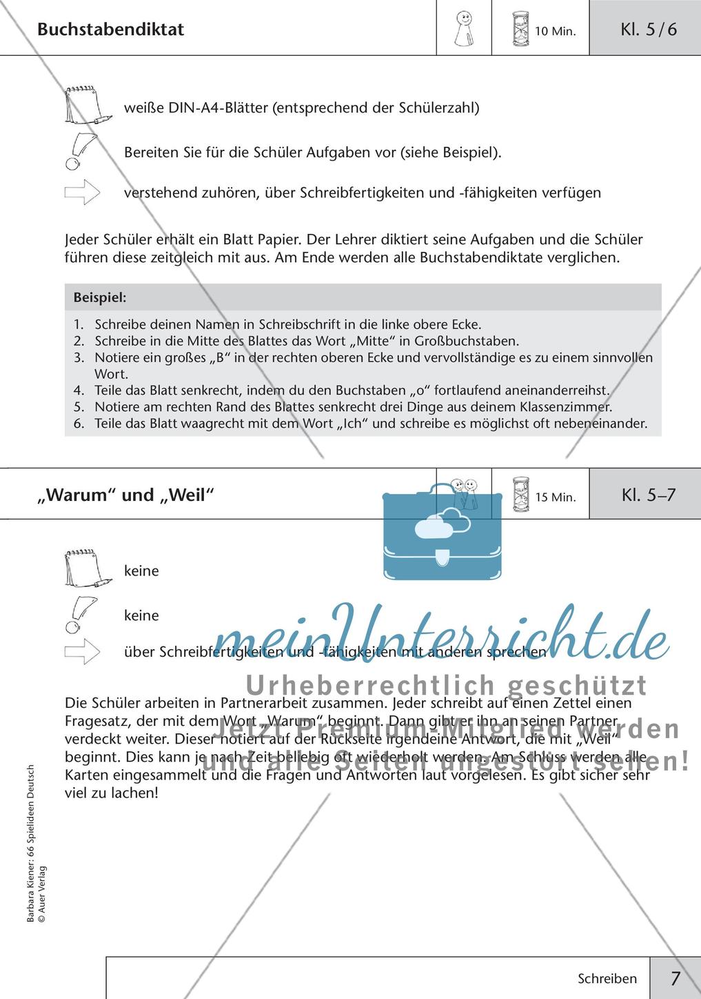 Spielideen: Schreiben und Rechtschreibung Preview 9