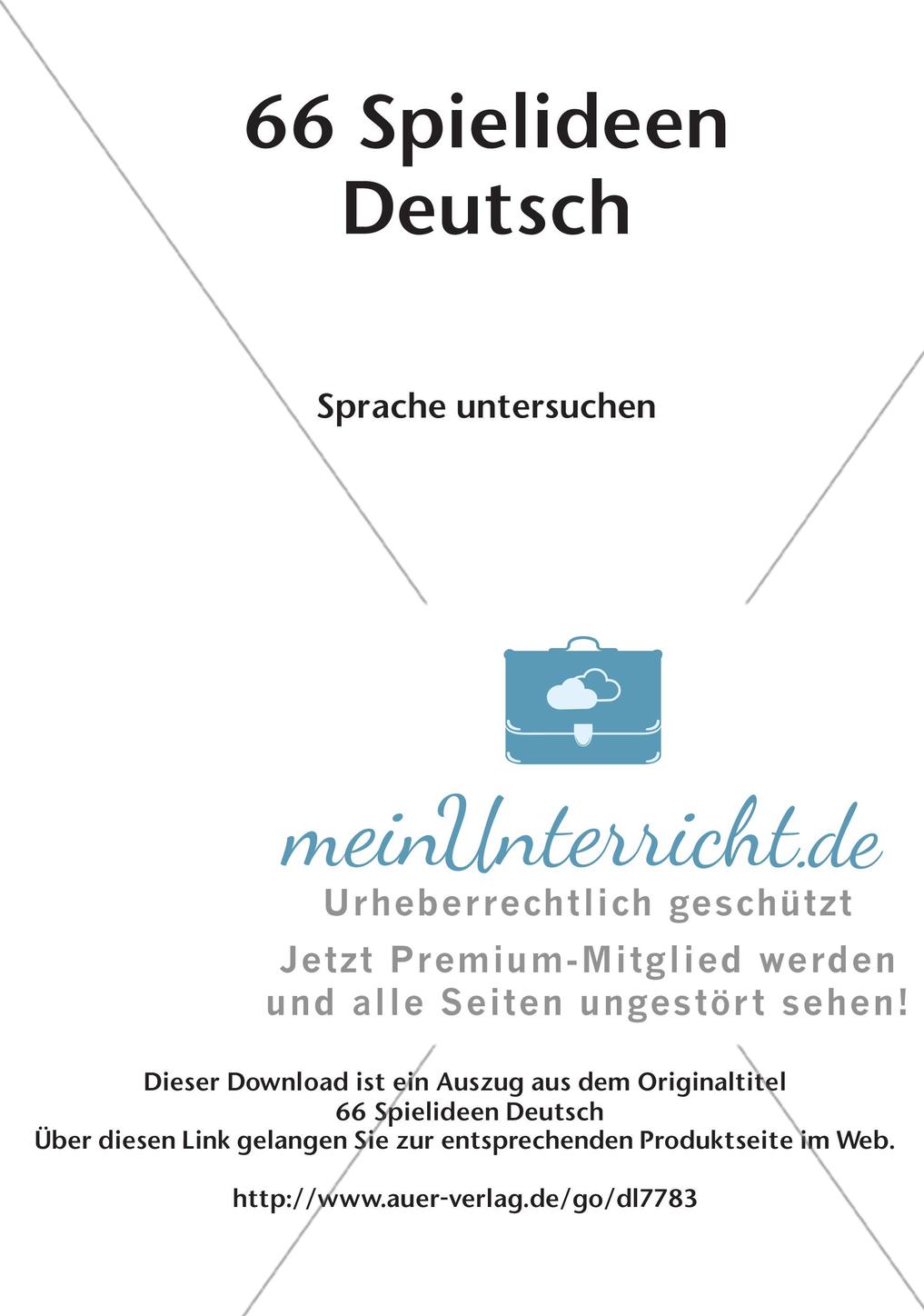 Spielideen: Sprache untersuchen Preview 2