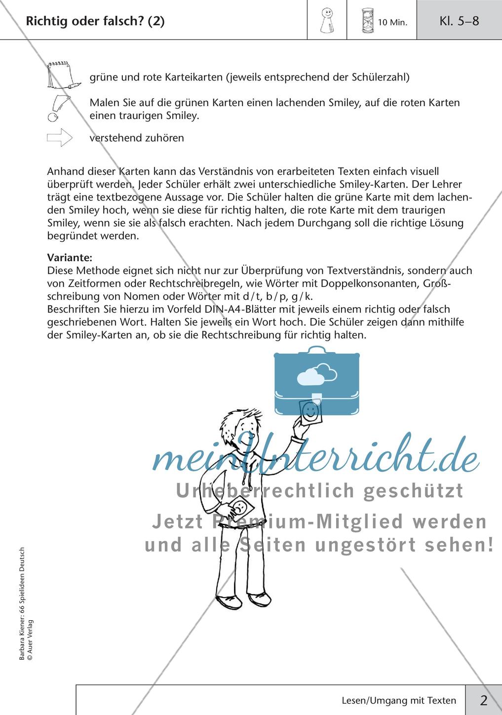 Spielideen: Lesen und Umgang mit Texten Preview 4