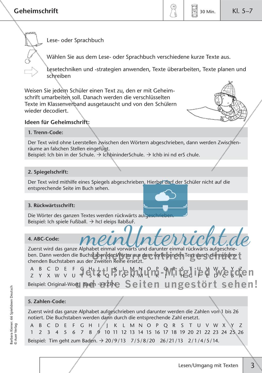 Spielideen: Lesen und Umgang mit Texten Preview 5