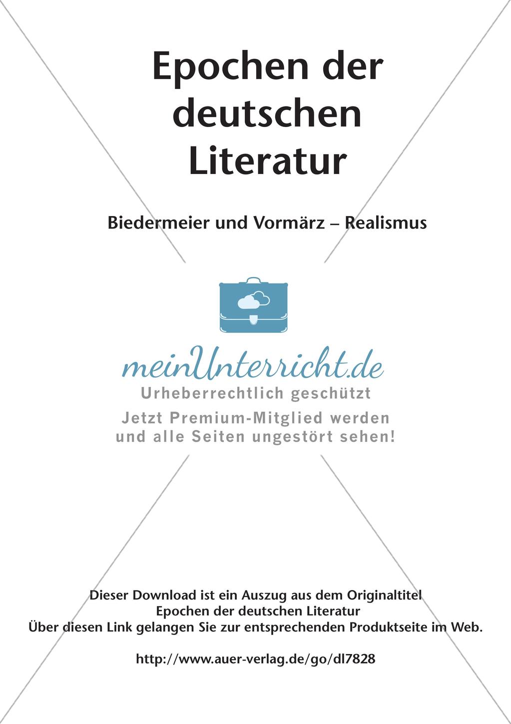 Biedermeier und Vormärz, Realismus Preview 2