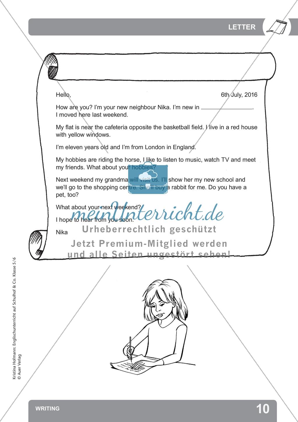 Unterricht auf dem Schulhof: Writing Preview 12