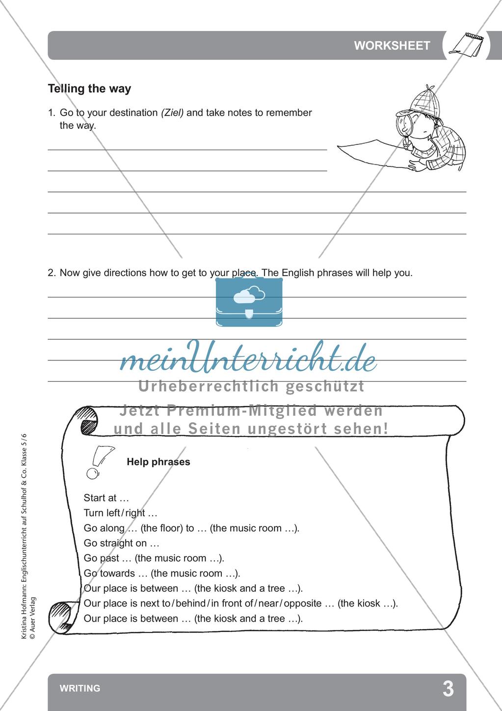 Unterricht auf dem Schulhof: Writing Preview 5