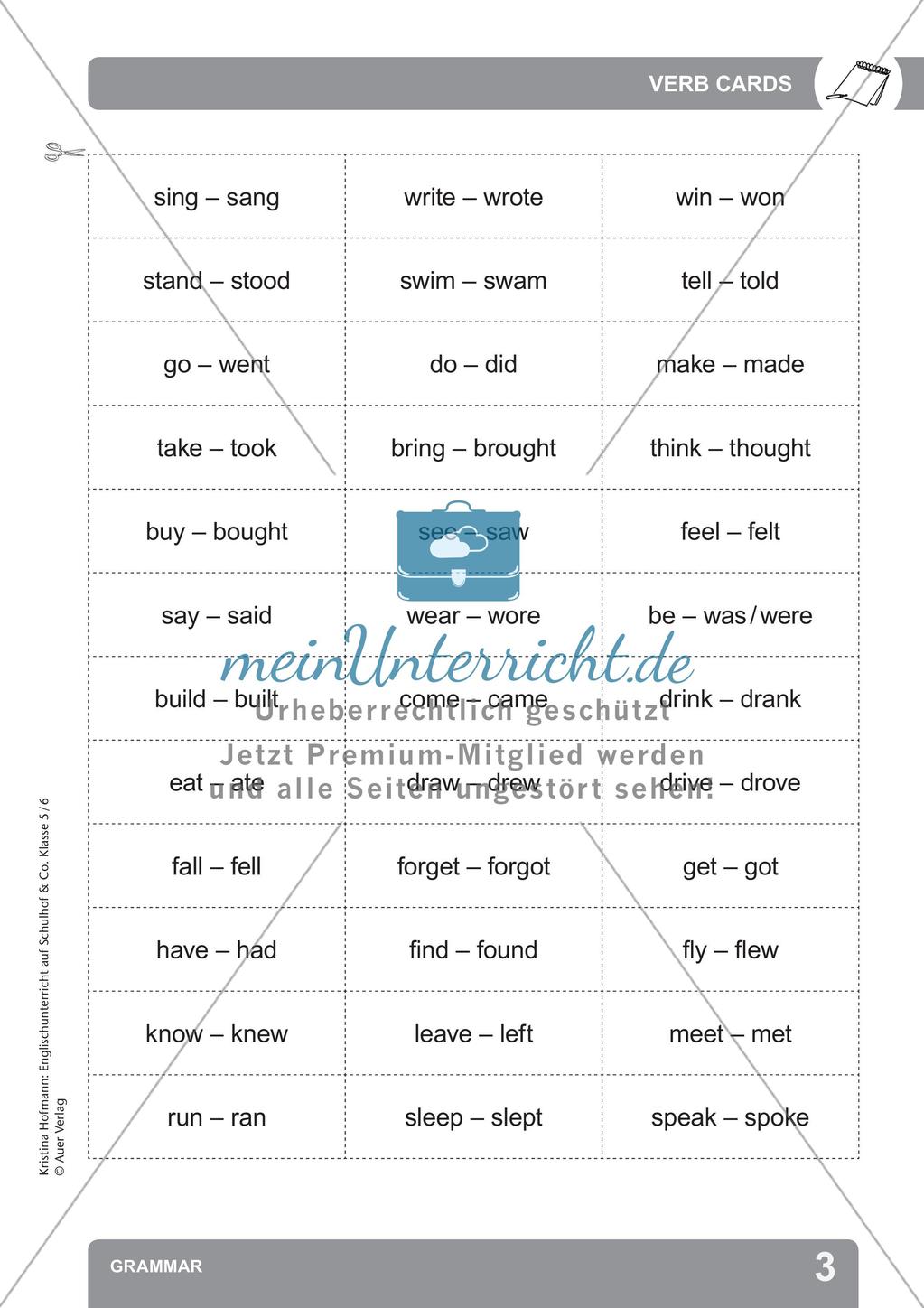Unterricht auf dem Schulhof: Grammar Preview 5
