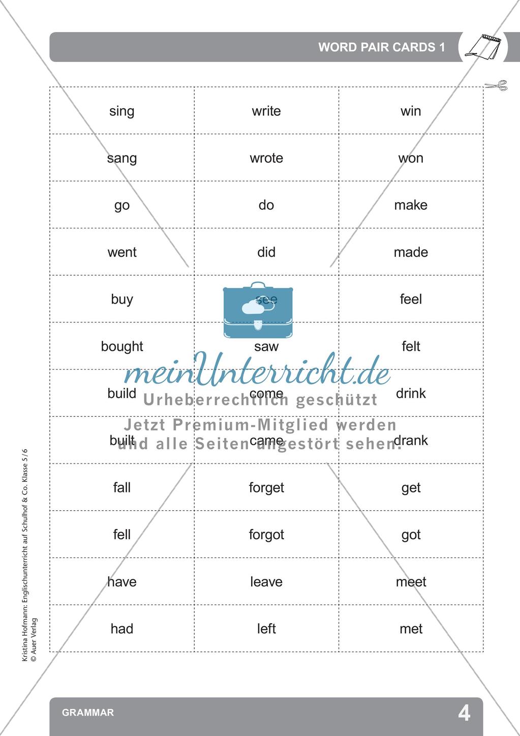 Unterricht auf dem Schulhof: Grammar Preview 6