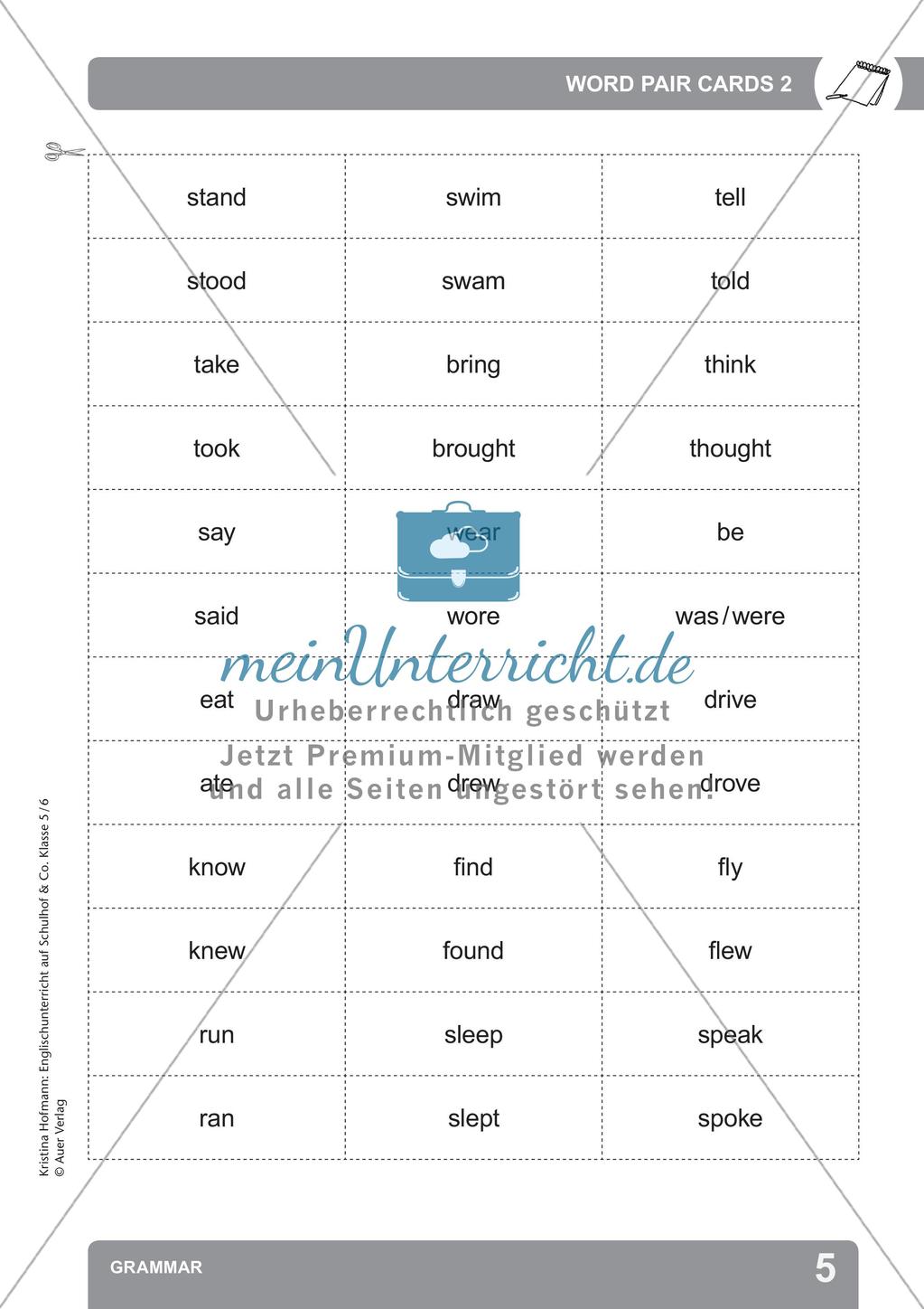 Unterricht auf dem Schulhof: Grammar Preview 7