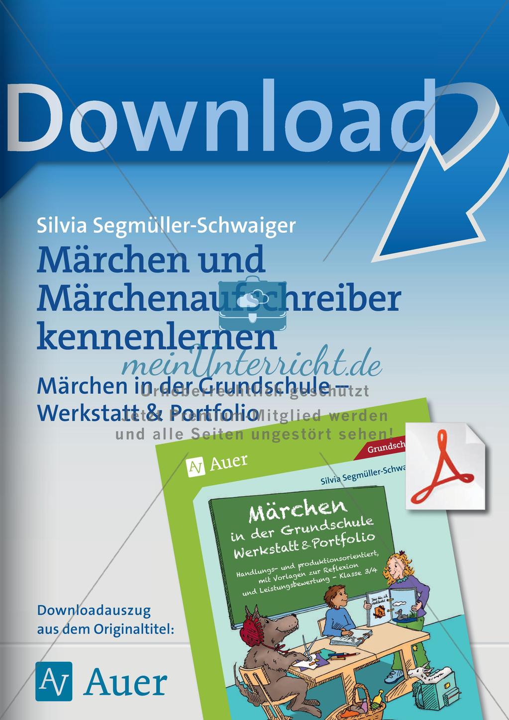 Märchenwerkstatt und Portfolio: Märchen und Märchenaufschreiber kennenlernen Preview 1