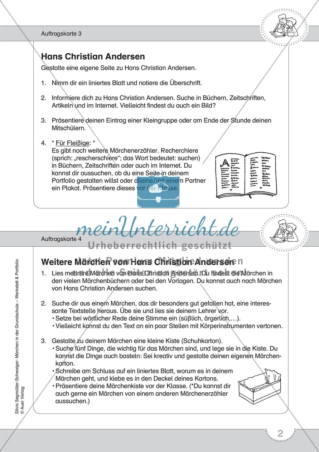 Märchenwerkstatt und Portfolio: Märchen und Märchenaufschreiber kennenlernen Preview 4