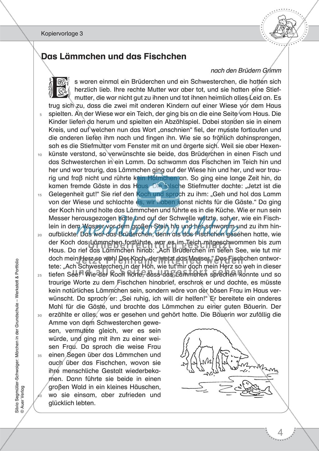 Märchenwerkstatt und Portfolio: Märchen und Märchenaufschreiber kennenlernen Preview 6