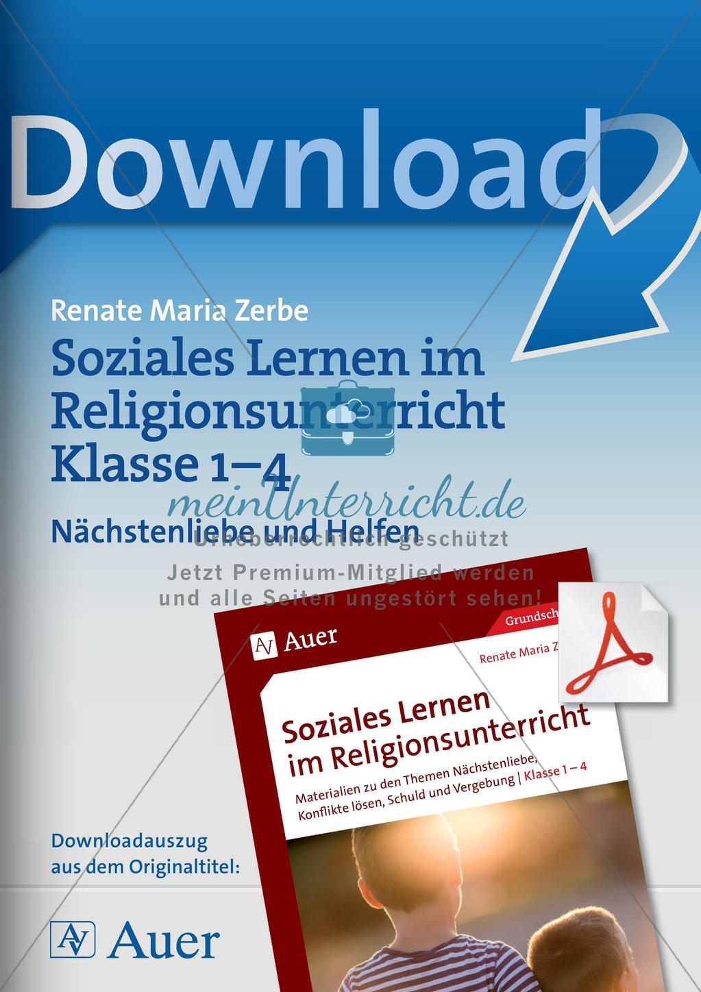 Soziales Lernen im Religionsunterricht: Nächstenliebe und Helfen Preview 1