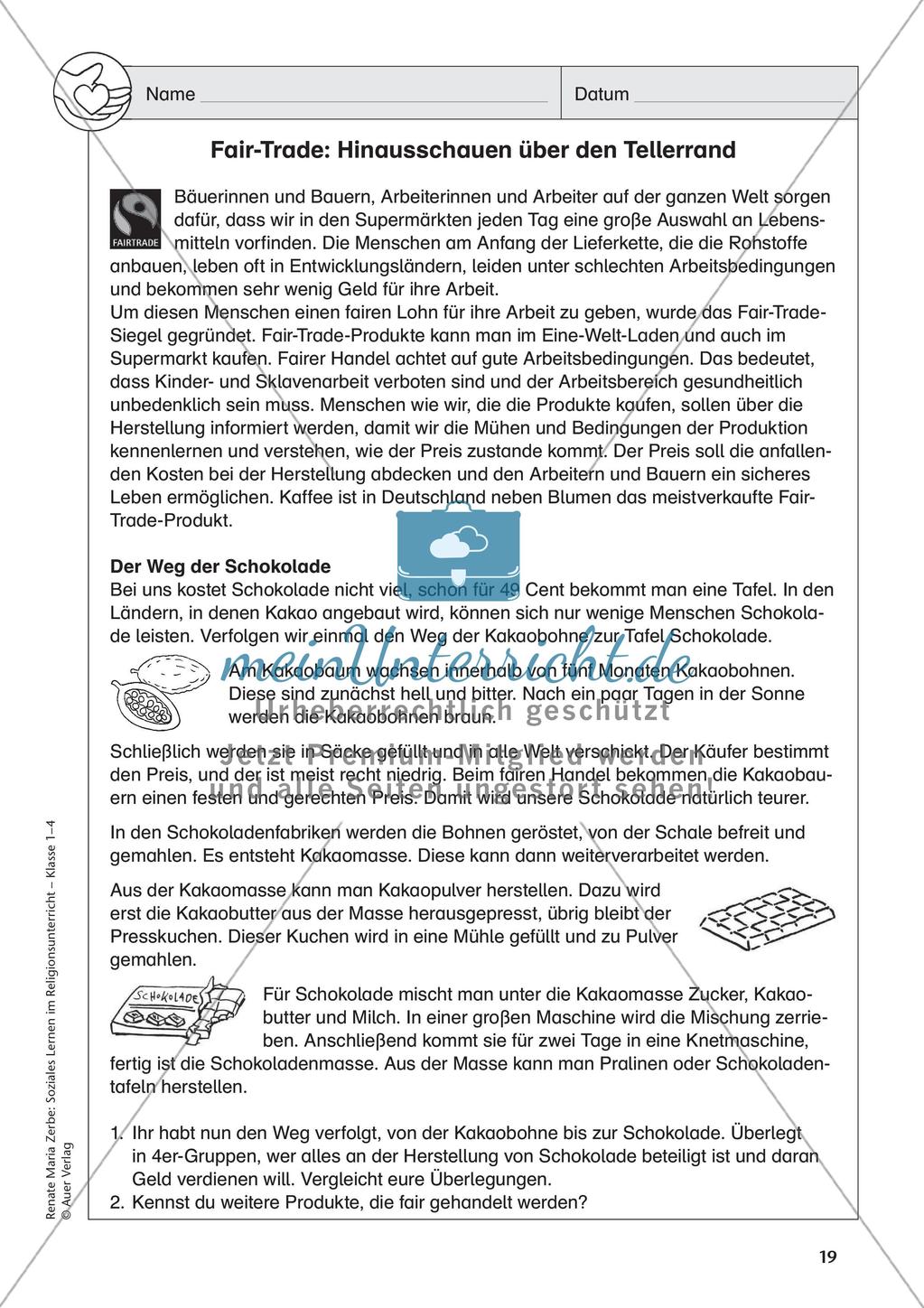 Soziales Lernen im Religionsunterricht: Nächstenliebe und Helfen Preview 21