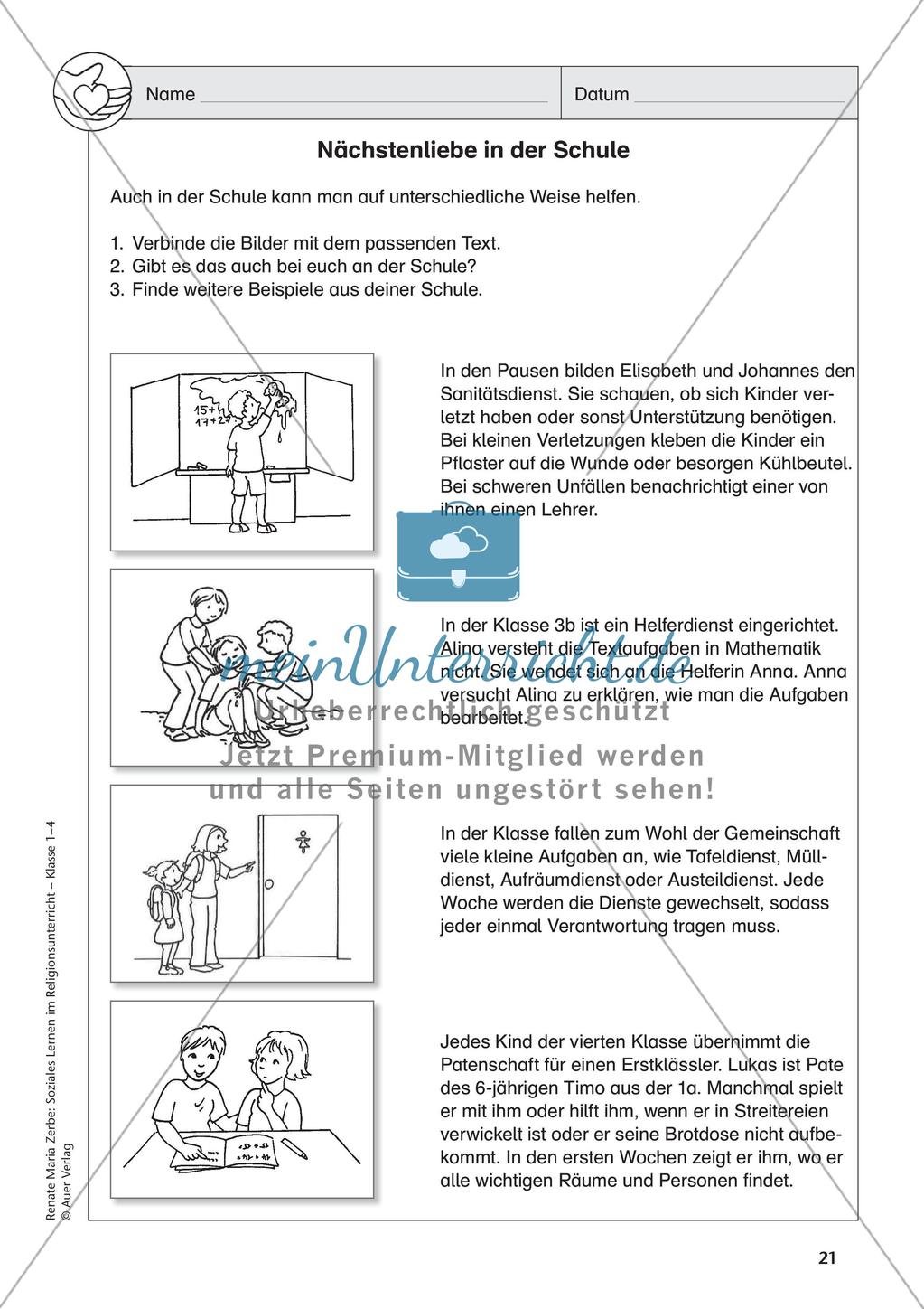 Soziales Lernen im Religionsunterricht: Nächstenliebe und Helfen Preview 23