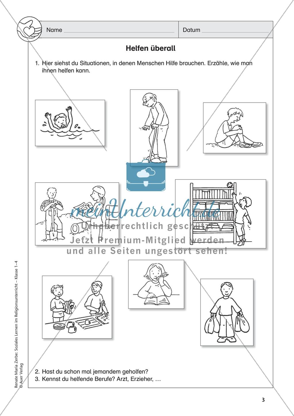 Soziales Lernen im Religionsunterricht: Nächstenliebe und Helfen Preview 5