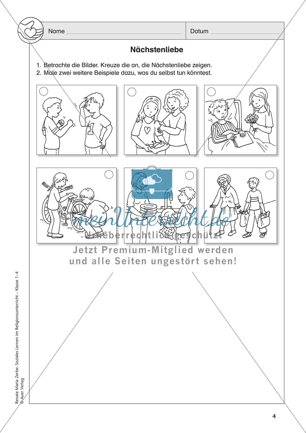 Soziales Lernen im Religionsunterricht: Nächstenliebe und Helfen Preview 6