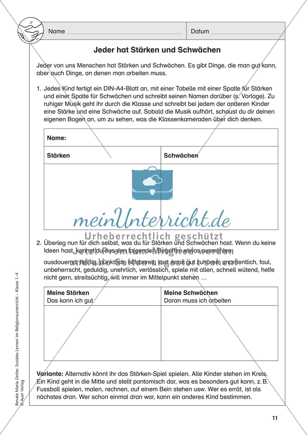 Soziales Lernen im Religionsunterricht: Respekt und Freundschaft Preview 13
