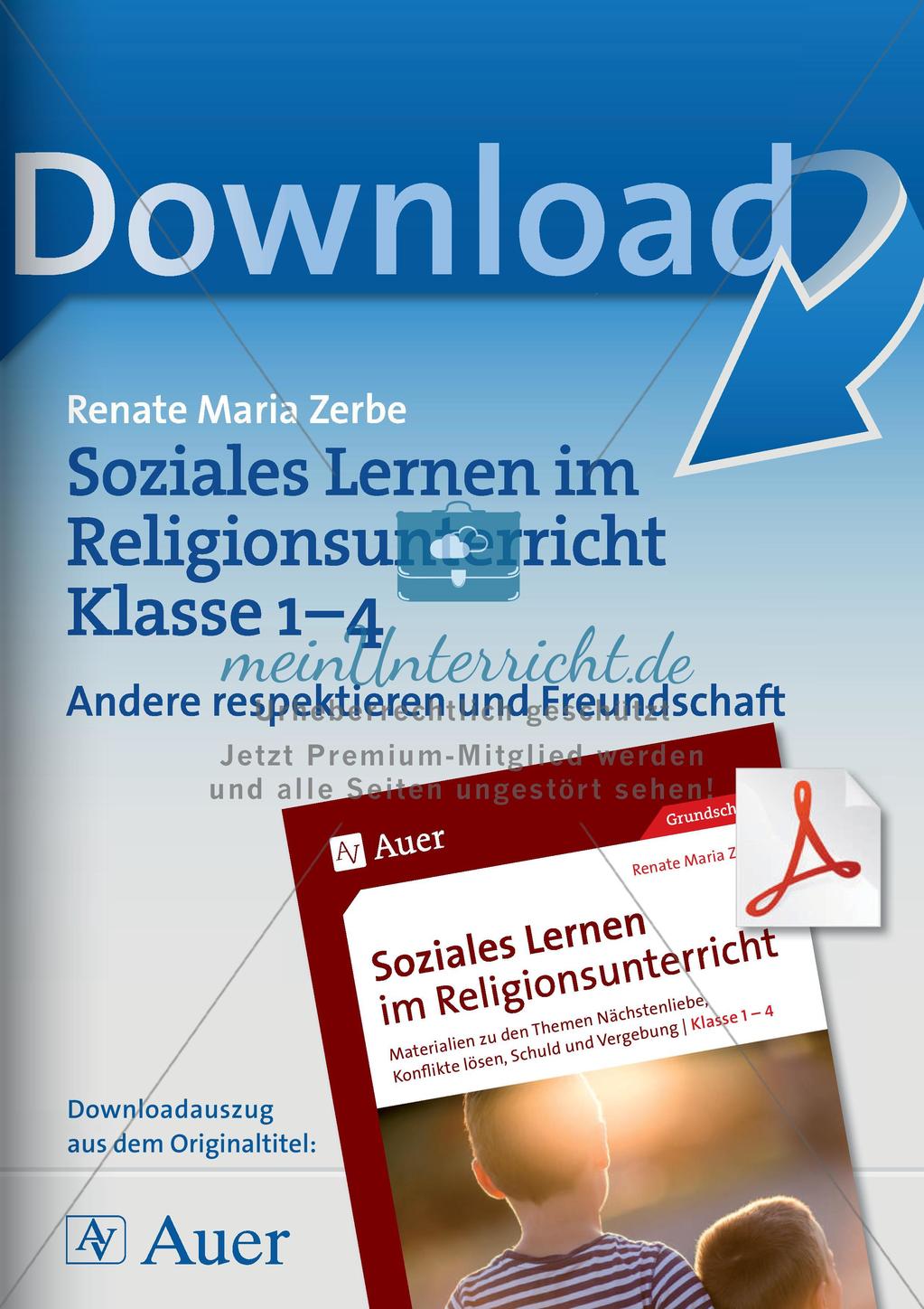 Soziales Lernen im Religionsunterricht: Respekt und Freundschaft Preview 1