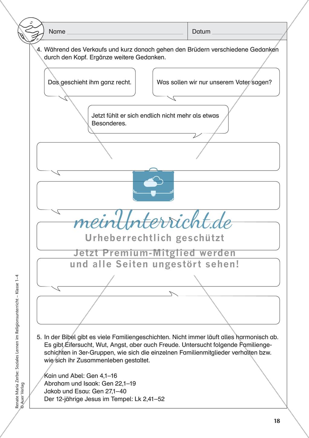 Soziales Lernen im Religionsunterricht: Respekt und Freundschaft Preview 20
