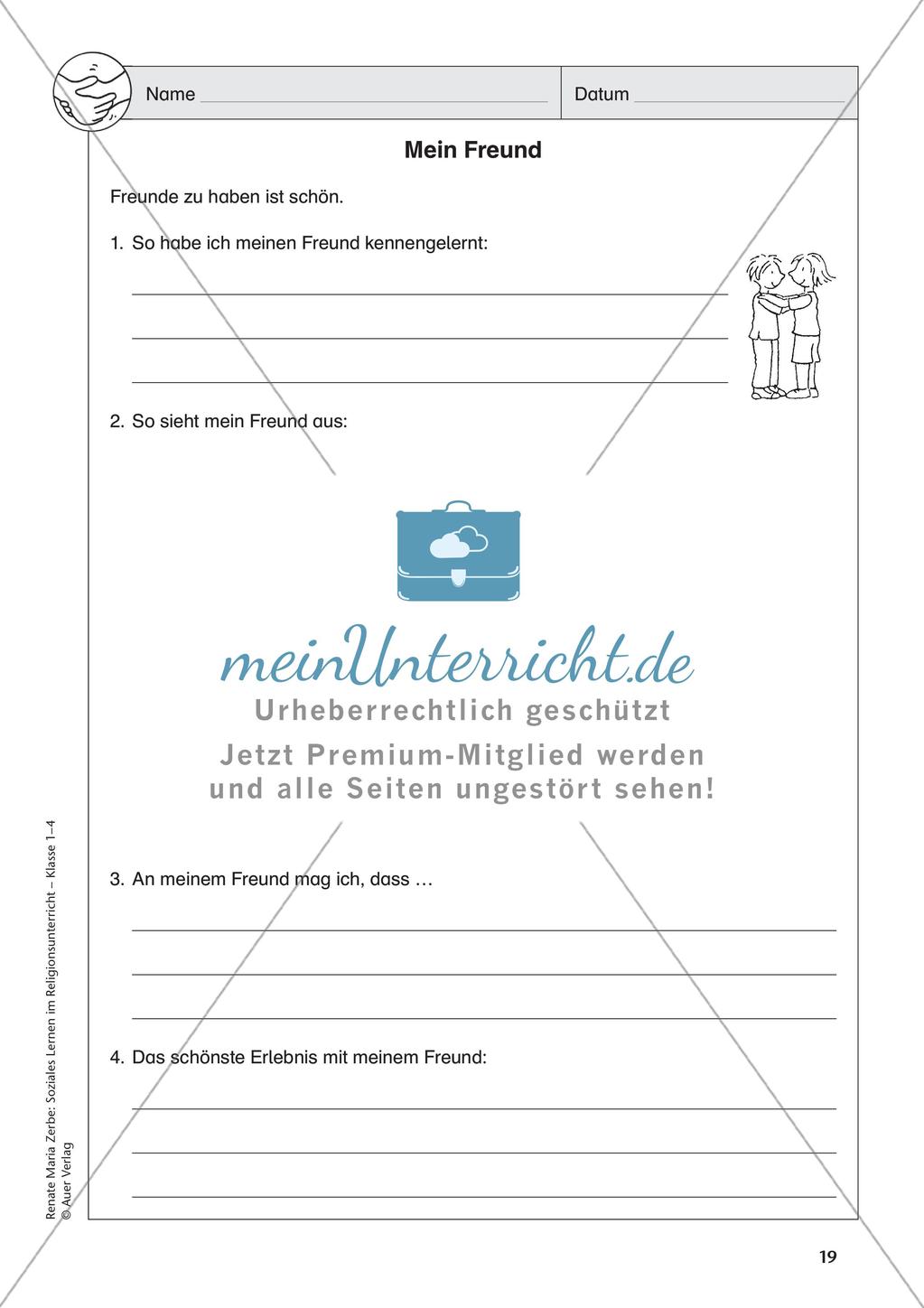 Soziales Lernen im Religionsunterricht: Respekt und Freundschaft Preview 21