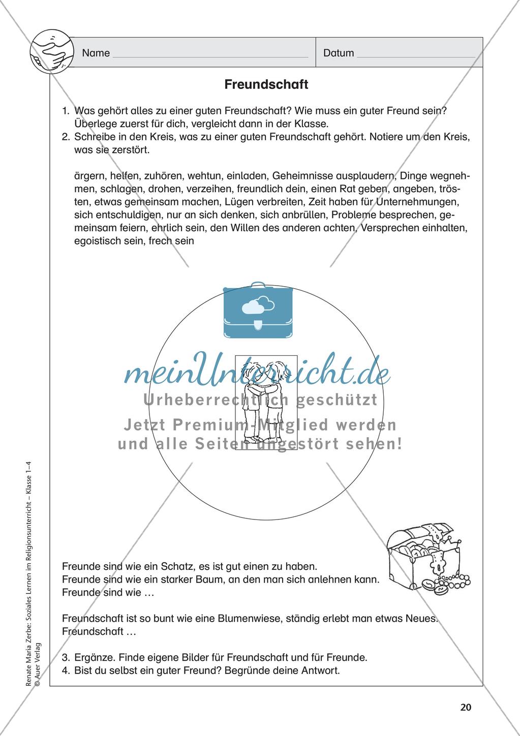 Soziales Lernen im Religionsunterricht: Respekt und Freundschaft Preview 22