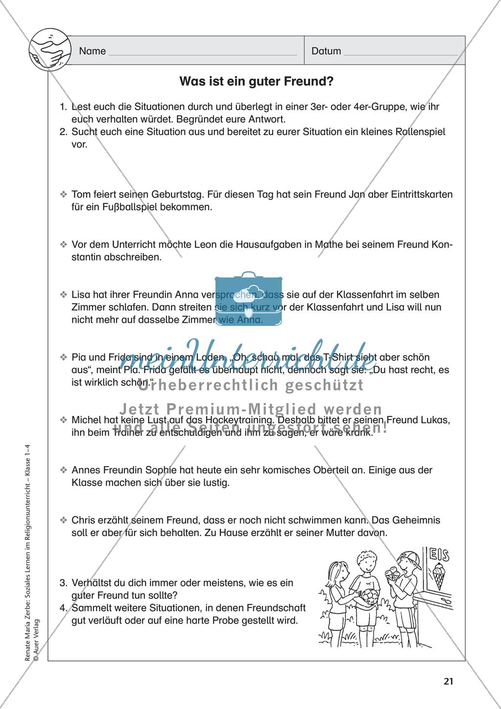 Soziales Lernen im Religionsunterricht: Respekt und Freundschaft Preview 23