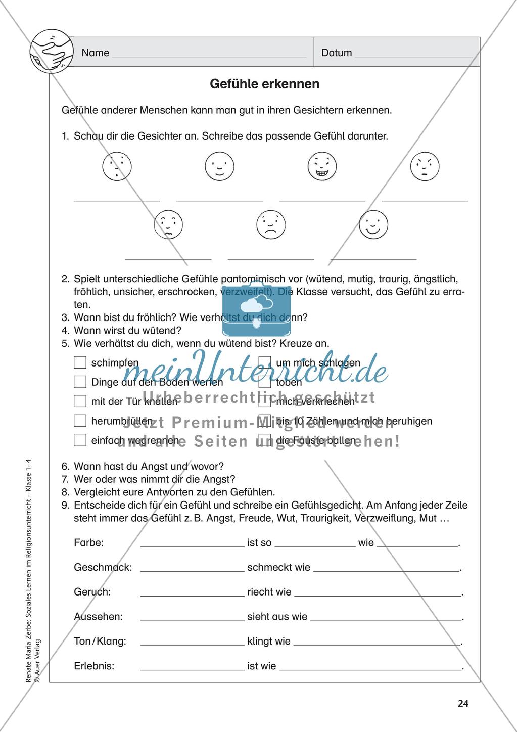 Soziales Lernen im Religionsunterricht: Respekt und Freundschaft Preview 26