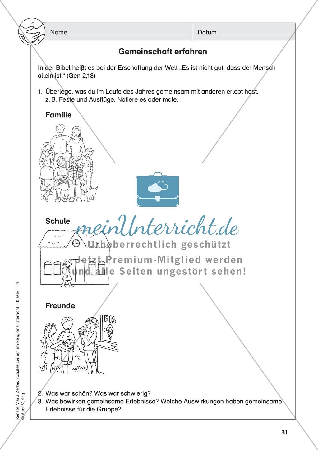 Soziales Lernen im Religionsunterricht: Respekt und Freundschaft Preview 33