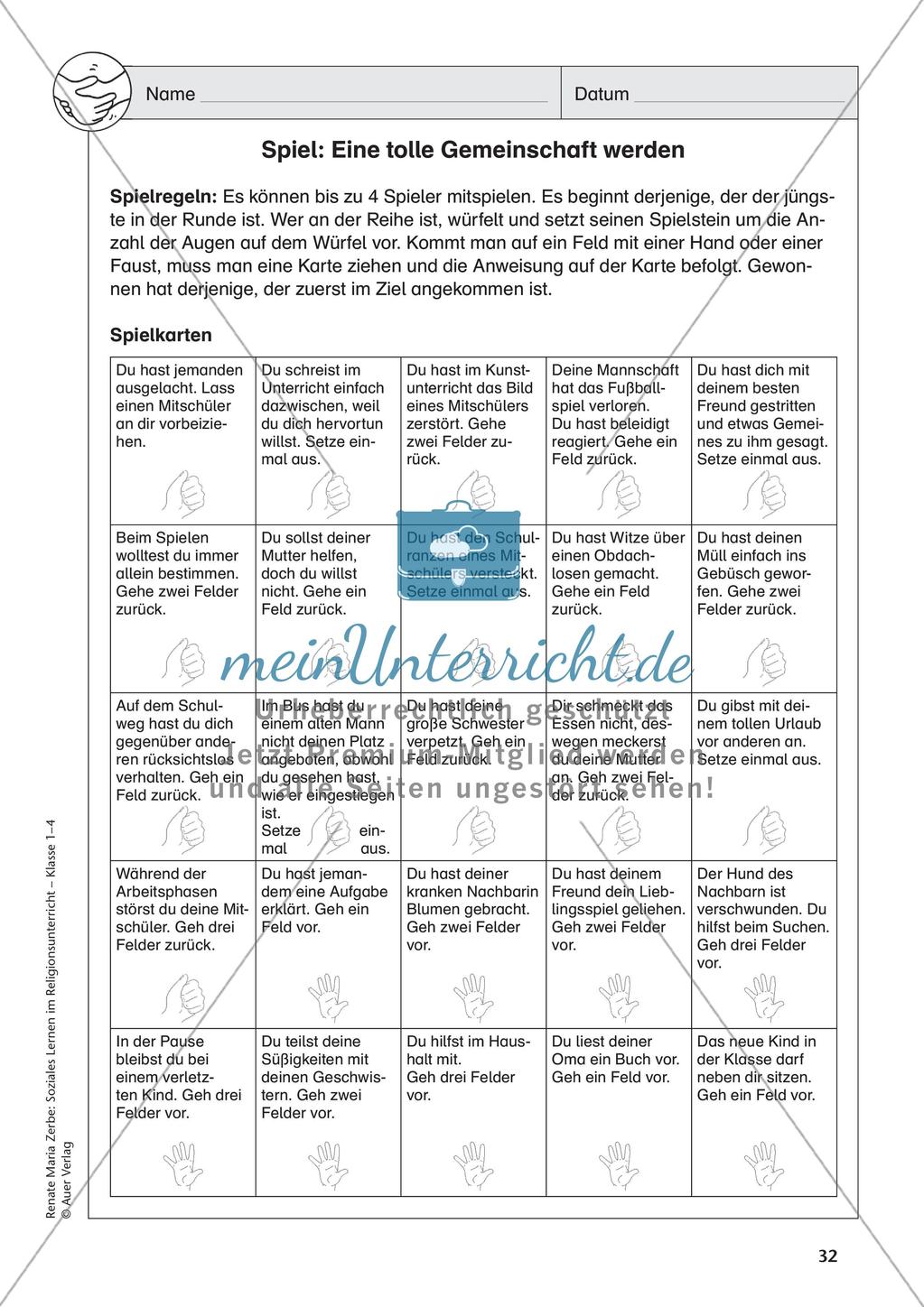 Soziales Lernen im Religionsunterricht: Respekt und Freundschaft Preview 34