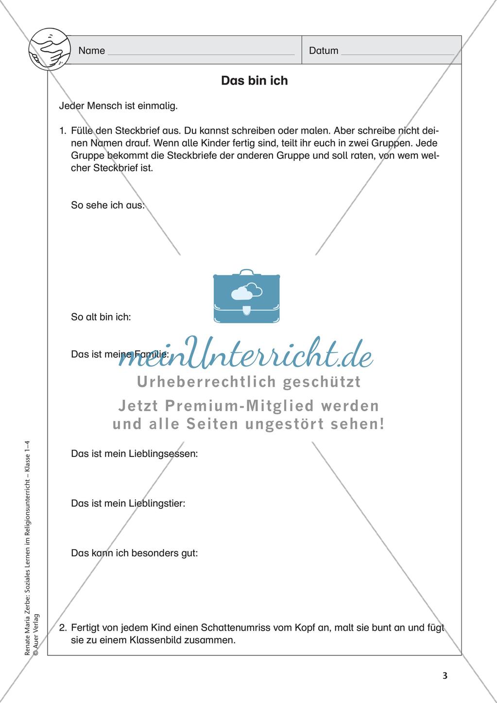 Soziales Lernen im Religionsunterricht: Respekt und Freundschaft Preview 5