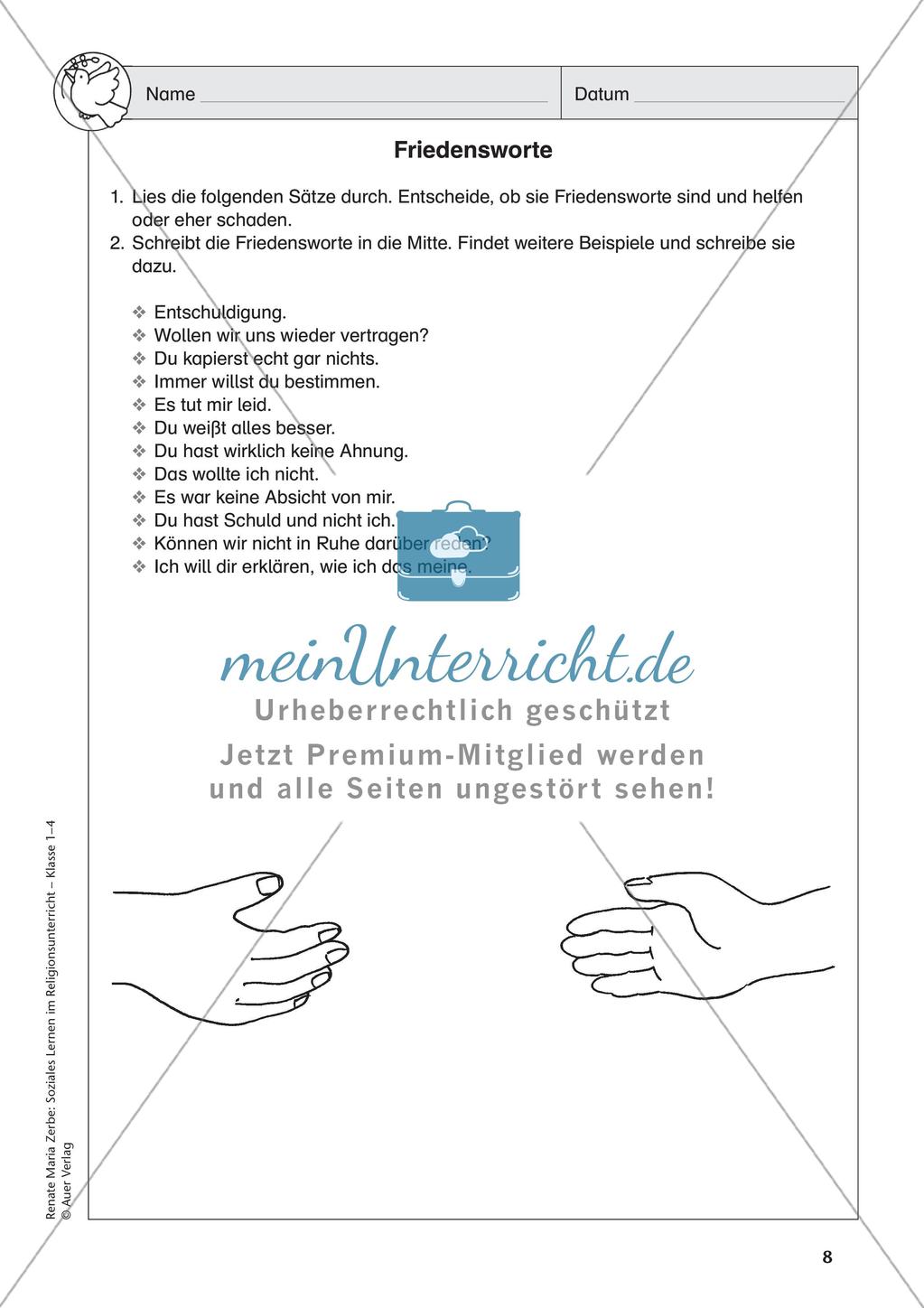 Soziales Lernen im Religionsunterricht: Konflikte lösen Preview 10