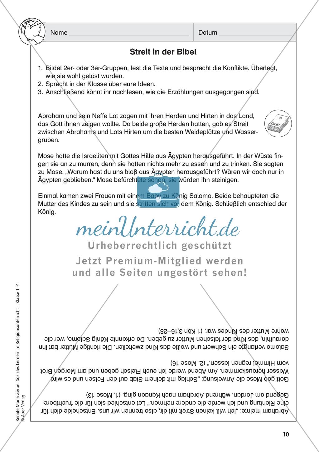 Soziales Lernen im Religionsunterricht: Konflikte lösen Preview 12