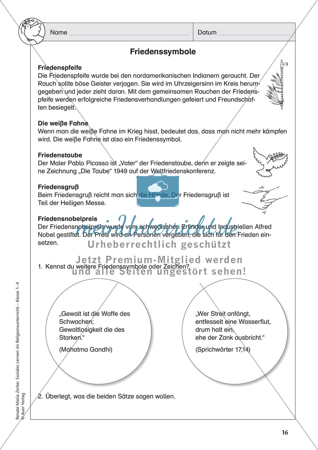 Soziales Lernen im Religionsunterricht: Konflikte lösen Preview 18