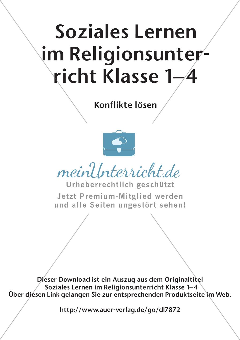 Soziales Lernen im Religionsunterricht: Konflikte lösen Preview 2