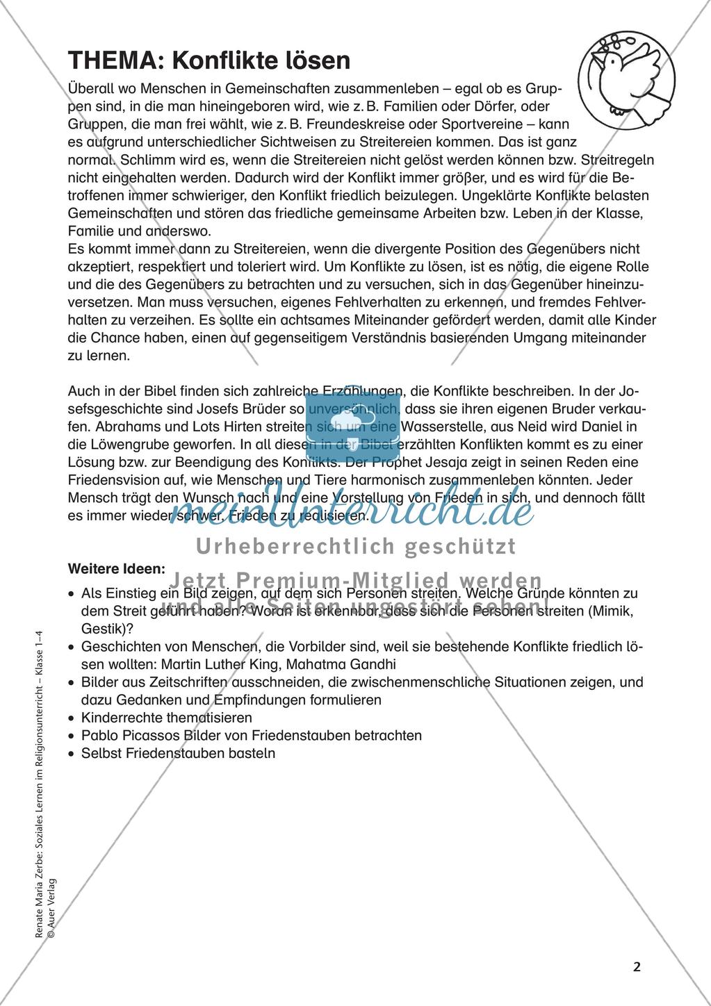 Soziales Lernen im Religionsunterricht: Konflikte lösen Preview 4