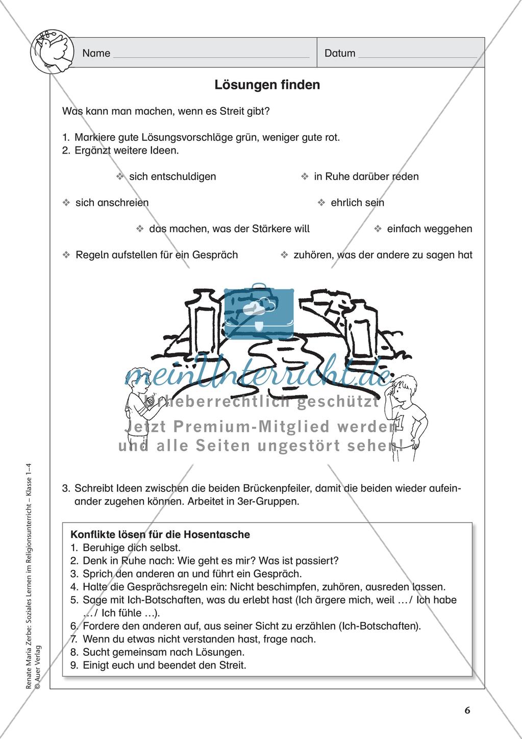 Soziales Lernen im Religionsunterricht: Konflikte lösen Preview 8
