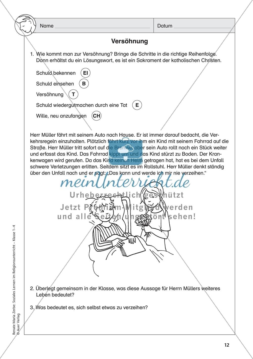 Soziales Lernen im Religionsunterricht: Schuld und Vergebung Preview 14