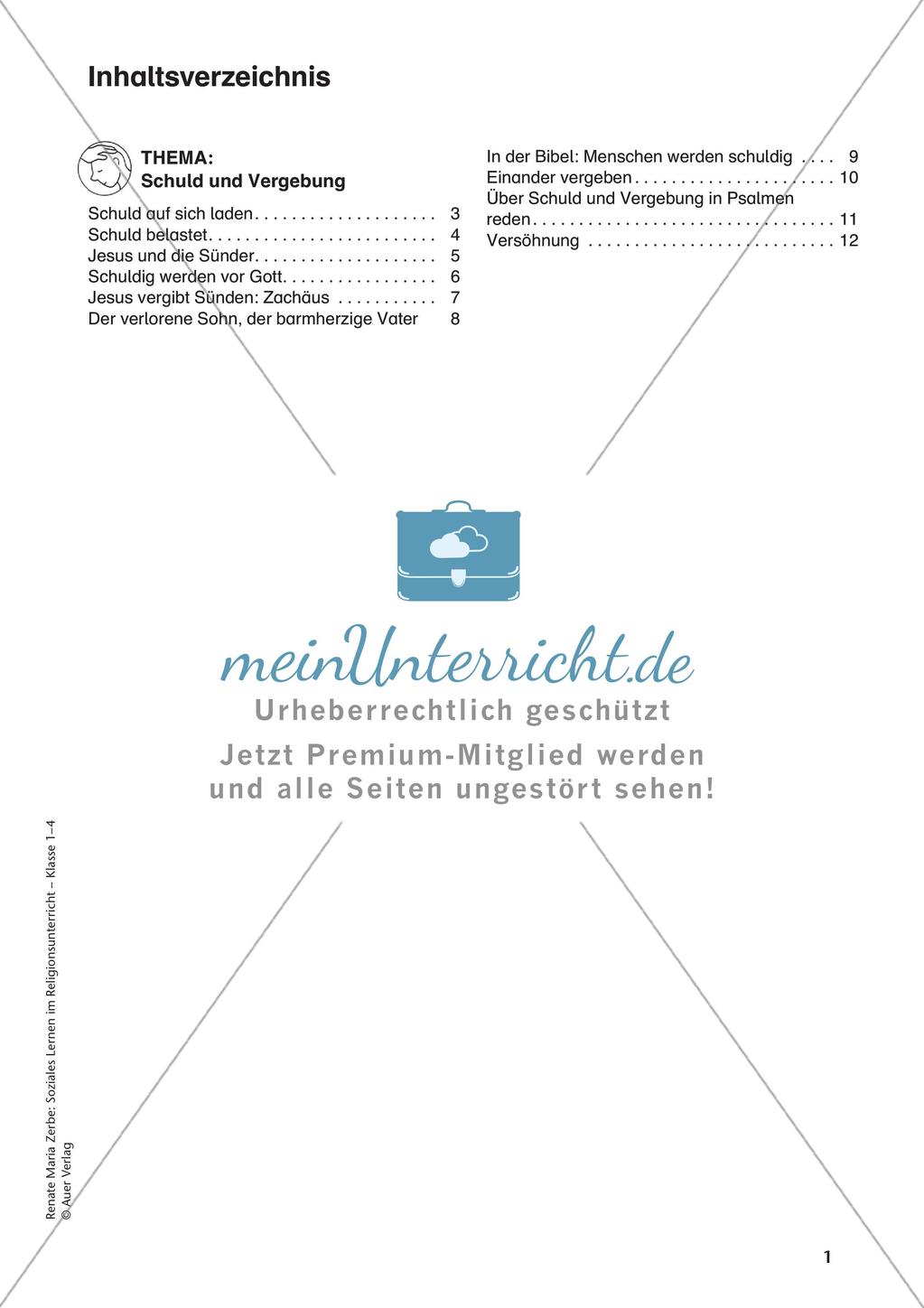 Soziales Lernen im Religionsunterricht: Schuld und Vergebung Preview 3