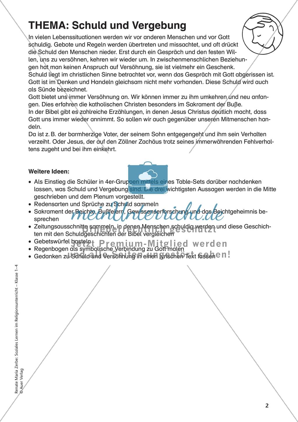Soziales Lernen im Religionsunterricht: Schuld und Vergebung Preview 4