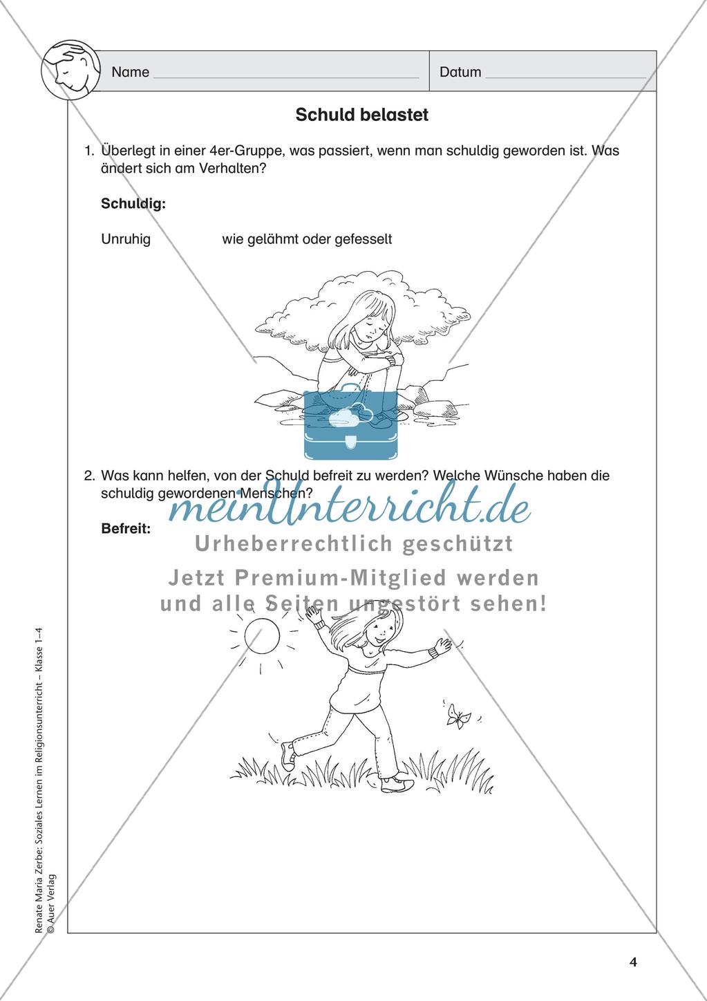 Soziales Lernen im Religionsunterricht: Schuld und Vergebung Preview 6
