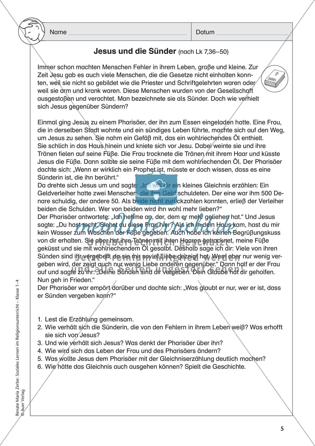 Soziales Lernen im Religionsunterricht: Schuld und Vergebung Preview 7