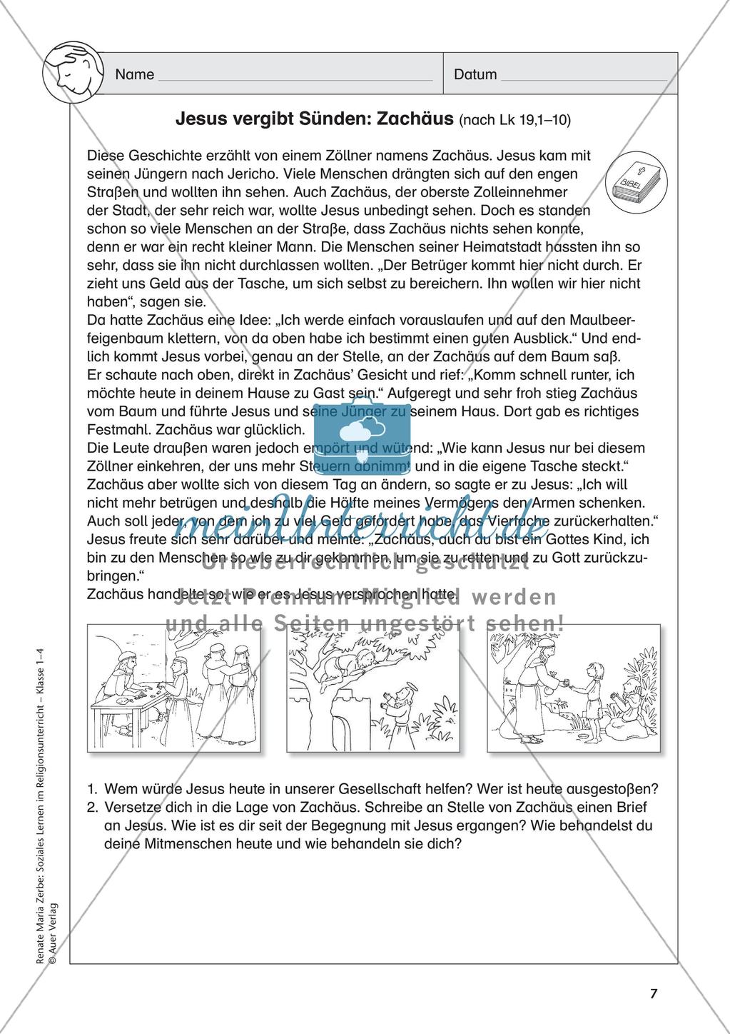 Soziales Lernen im Religionsunterricht: Schuld und Vergebung Preview 9