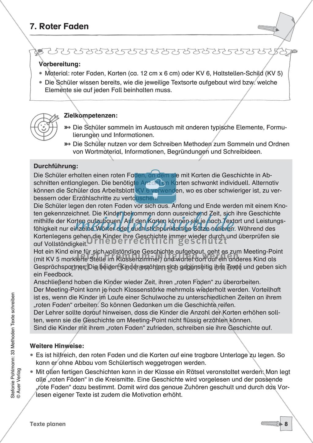 Methodensammlung: Texte planen Preview 10