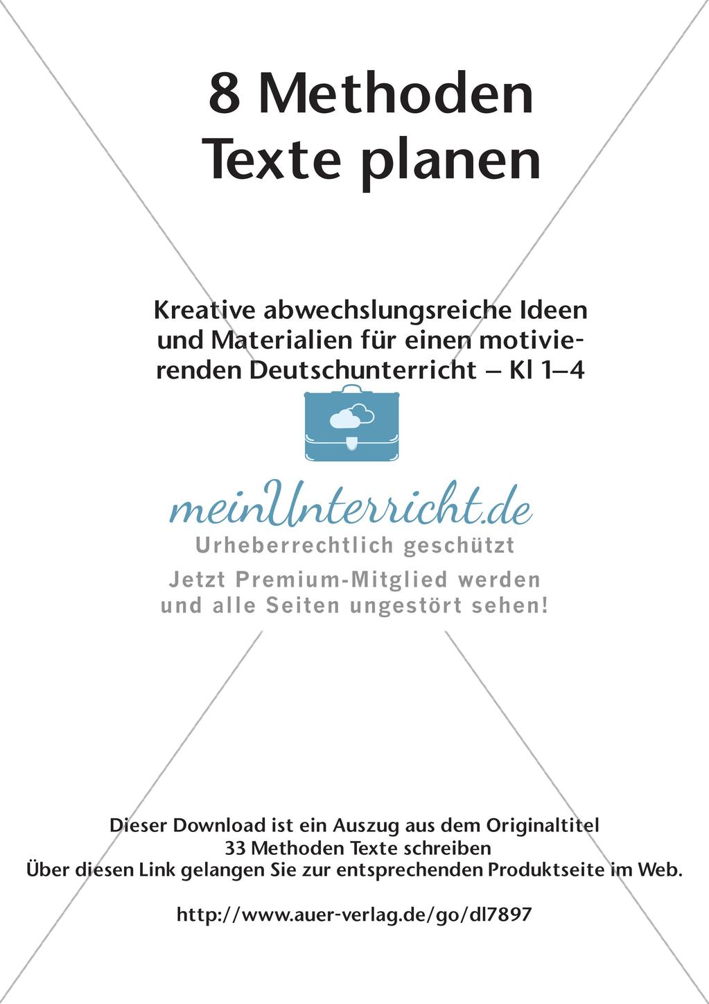 Methodensammlung: Texte planen Preview 2