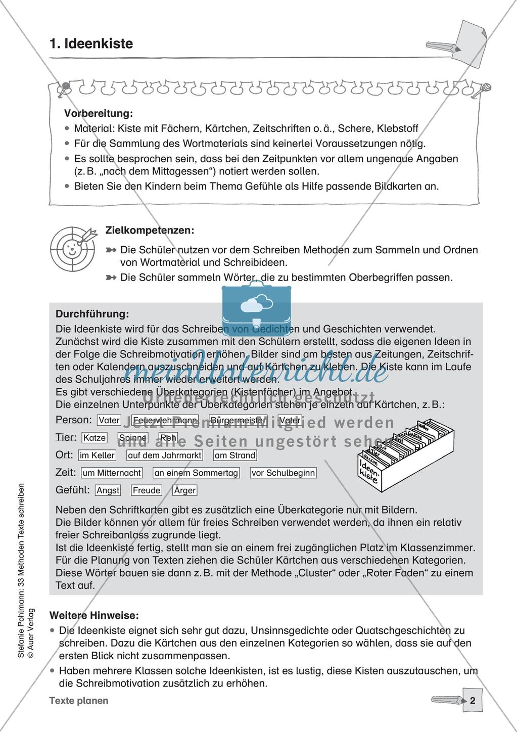 Methodensammlung: Texte planen Preview 4