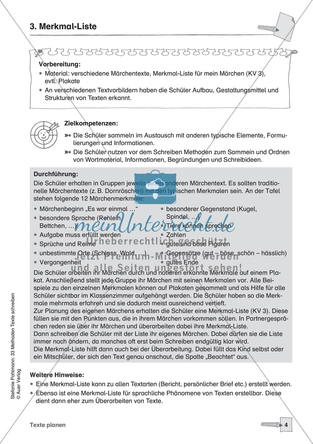 Methodensammlung: Texte planen Preview 6